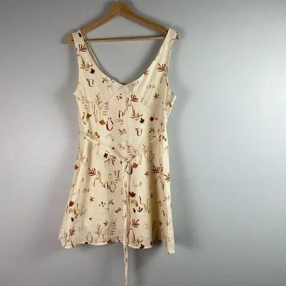 Peppermayo Audrey Linen Blend Slip Mini Summer Dress - Picture 5 of 10